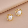 Vintage Pearl Pendant Necklaces Earrings For Women Female Daily Wear Stainless Steel Jewelry Set Girls Party Gift - Image 7
