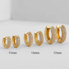 Gold Plated Huggie Earrings with CZ Zircon Thin Ear Hoops Cartilage Earring for Women Round Minimal Earring Piercing Jewelry - Image 1