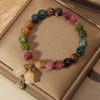 Colorful Beaded Orchid Pendant Bracelets for Women Girls Crystal Handmade Beads Bracelets Aesthetic Jewelry Gifts - Image 5
