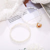 Yupsk 2pcs/set Double Layer Imitation Pearl Stackable Anklet With Shell Pendant Women Wedding Party Anklet Jewelry Gift - Image 4