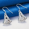 Silver Hollow Scallop Earrings for Women Wedding Party Gift Accessories - Image 2