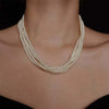 Vintage Multilayer Pearl Choker Necklaces for Women Elegant Imitation Pearl Twisted Neck Chain Necklace Wedding Bride Jewelry - Image 2