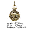 Retro Hollow Without Ball Harmony Ball Chime Bola Necklace Pendant For Pregnancy Copper Gold Plated Wishing Ball - Image 9