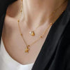 316L Stainless Steel Metal Double Chain Starfish Shells Pendant Necklace Pvd Plated Jewelry Women - Image 4