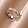 Cubic Zirconic Rectangle Open Rings For Women Men Gold Color Wedding Engaement Ring Design Jewelry Christmas Gifts - Image 20