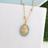 Virgin Mary Pendant Charm Necklace Women Cross Scared Heart Jesus Choker Seed Beads Stainless Steel Chain Gold Color Mom - Image 34