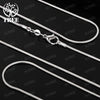 Men's Silver Chains 1mm 2mm 3mm Snake Chains Necklace Jewelry For Women 40-75cm Long Chains Accessories - Image 7