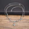 Irregular Starlight Necklaces for Men Women,Blue Green Star Pendants with Snake Bone Chain Collar,Hiphop Jewelry Gift - Image 4