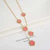 Stainless Steel Laser Five Leaf Flower Petal Adjustable Clover Bracelet Classic for Woman Girl Jewelry Party Gift - Image 29