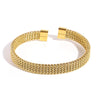 Gold Plated Stainless Steel Mesh Braid Bracelets Bangle for Women Men Simple Open Cuff Bracelet Classic Watchband Wrist Jewelry - Image 6