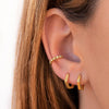Silver Needle Double Circle Zirconia Earrings For Women Minimalism Vintage Geometry Hoop Earrings Jewelry - Image 6