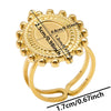6Pcs Stainless Steel Gold Plated Irregular Blank Base Cabochon Open Rings Punk Geometric Men Party Chunky Jewelry - Image 10