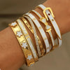 316L Stainless Steel Metal Classic Flower Bangles for Women Jewelry Delicate Bowknot Bracelets Accessories - Image 1