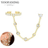 Silver Ear Needle Simple Ear Clip White Zircon Wrapping Design Earring for Women Jewelry Gift - Image 10