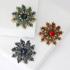 Rhinestone Snowflake Brooch for Women Unisex Pearl Flower Pins Banquet Party Backpack Gifts Jewelry Accessories - Image 2