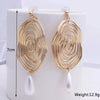 European Oval Hanging Earrings Punk Coiled Metal Women's Earrings Colorful Long Dangle Earrings Big Round Earrings - Image 7