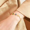 Colorful Bejeweled Bangle Popularity TS Stainless Steel Bracelets for Women 12 Birthstones Rainbow Crystal Chain Jewelry - Image 6