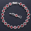Pera Design Gold Color Round Shape Purple Cubic Zirconia Stone Charm Link Bracelets Wedding Jewelry for Women - Image 10