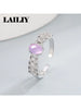 Silver Gold Diamonds Crystals Adjustable Brushed Finish Ring For Women Jewelry - Image 7