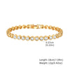Cubic Zirconia Chain Tennis Bracelet Women, Gold Plated CZ Link, Elegant Sparkling Stackable Statement Wrist Jewelry Gift - Image 14