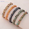 4mm Stone Bracelet Double Layer Woven Agate Imperial Stones Adjustable Bracelets Couple Jewelry Gift - Image 1