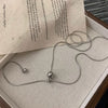 Stainless Steel Bead Ball Pendant Necklace Double Layer - Image 12