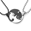 Couple Heart Necklace Cute Cartoon Cat Pendant Necklace Simple Color Black Animal Necklace Jewelry Gift For Friend Student - Image 3