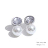 Imitation Pearls Drop Stainless Steel Golden Korean Hoop Earrings Charms Jewelry Gift - Image 21