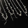 Y2K Moonstone Necklac Star Tassels Pendant Kpop Shiny Clavicle Zircon Chain for Women Girls Party Gift Jewelry - Image 1