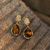 Vintage Korean Style Maillard Brown Ear Clips Women's Coffee Irregular Geometric Clip Earrings Without Ears Hole - Image 4