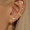 6pcs European And American Minimalist Stainless Steel Zircon Ear Clip Set for Women Elegant Multiple Stud Earring Jewelry Gifts - Image 1