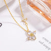 Silver Dainty Lucky CZ Leaf Necklace for Women Gold Plated Flowers Elegant Pendant Necklace Wedding Jewelry - Image 7