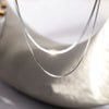 Silver Double Layer Box Chain Snake Clavicle Chain Necklace Female Hip-hop Retro Unique Design Jewelry - Image 2