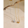 Korean Chic Stainless Steel Shiny Cubic Zirconia Cast Delicate Necklace Pendant for Women Daily Basic Jewelry - Image 5