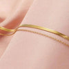 Double-Layer Snake Bone Chain Anklets for Women Simple Gold Color Personality Flat Foot Chain Body Jewelry Accessories - Image 6