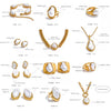 Stainless Steel Gold Plated Baroque Pearls Jewelry Set Wedding Party Necklace Ring Bracelet - Image 6