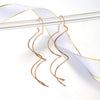 Ear Line For Women Simple Spiral Earrings Rose Gold Color Jewelry Brithday Friendship Gift - Image 1