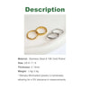 Ripple Stainless Steel Band Rings in Gold Tone and Silver Tone - Image 2