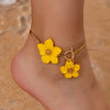 Elegant Chic Flower Pendant Anklet for Women Vacation Daily Wear Summer Boho Foot Chain Party Jewelry Gifts - Image 10
