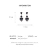 Inlaid Rhinestones Heart Pendant Earrings for Women Black Color Dangle Earring Cool Punk Party Jewelry Gift K1 - Image 6