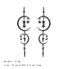 Hollow Long Drop Earrings Zircon Moon Star Earring For Women Girls Sliver Jewelry Party Wedding Accessories - Image 5