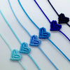 Braided Heart Rope Bracelet Adjustable in Many Colors - Image 2