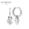 Silver Needle Heart Shape Pendant Hoop Earrings For Women Retro Simple Huggie Earrings Party Jewelry Accessories - Image 7
