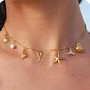 Starfish Shell Initial Necklace Gold Plated Stainless Steel Charm Necklaces Surfer Girl Summer Beach Gift - Image 17