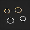 Titanium Rectangle CZ Hinged Segment Nose Ring 16G Septum Clicker Daith Hoop Cartilage Piercing Jewelry - Image 2