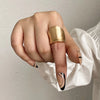 Elastic Rope Adjustable Rings for Women Men Irregular Geometric Matte Chunky Gold Color Finger Ring Charm Jewelry - Image 12