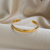 Miia 64MM Minimalist Stainless Steel Metal Smooth Chunky Cuff Open Bracelet Bangle for Women Gold Plated Jewelry - Image 3