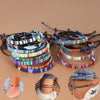 Bohemia Embroidery Woven Anklets Surfer Beach Anklet Set for Women Men Adjustable Rope Braided Anklets Handmade Festival Jewelry - Image 1