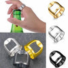 Titanium Stainless Steel Creative Bottle Opener Ring Jewelry For Unisex Punk Simple Party Bar Gift - Image 1