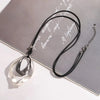 Irregular Two Tone Geometric Circle Pendant Necklace Vintage Long Black Leather Necklaces Sweater Chain Jewelry Gifts - Image 2